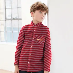 Elegant Fashion Lining Boy's Casual Shirt