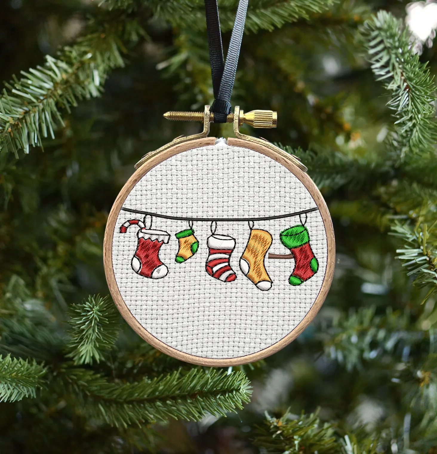 Embroidered Christmas Ornaments