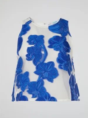 Embroidered Sleeveless Top