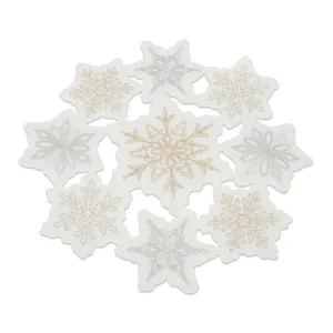 Embroidered Snowflake Doily (Set of 3)