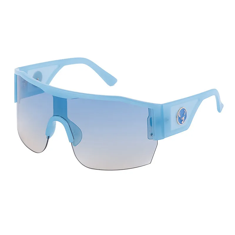 European And American-StyleY2KMillennium Integrated Semi-Rimless Sunglasses Female Stylish Large Frame Sports Windproof Sunglasses Cross-Border Wholesale2023