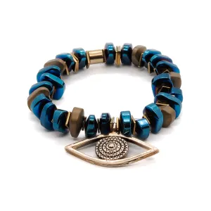 Evil Eye Protector Blue Beaded Bracelet