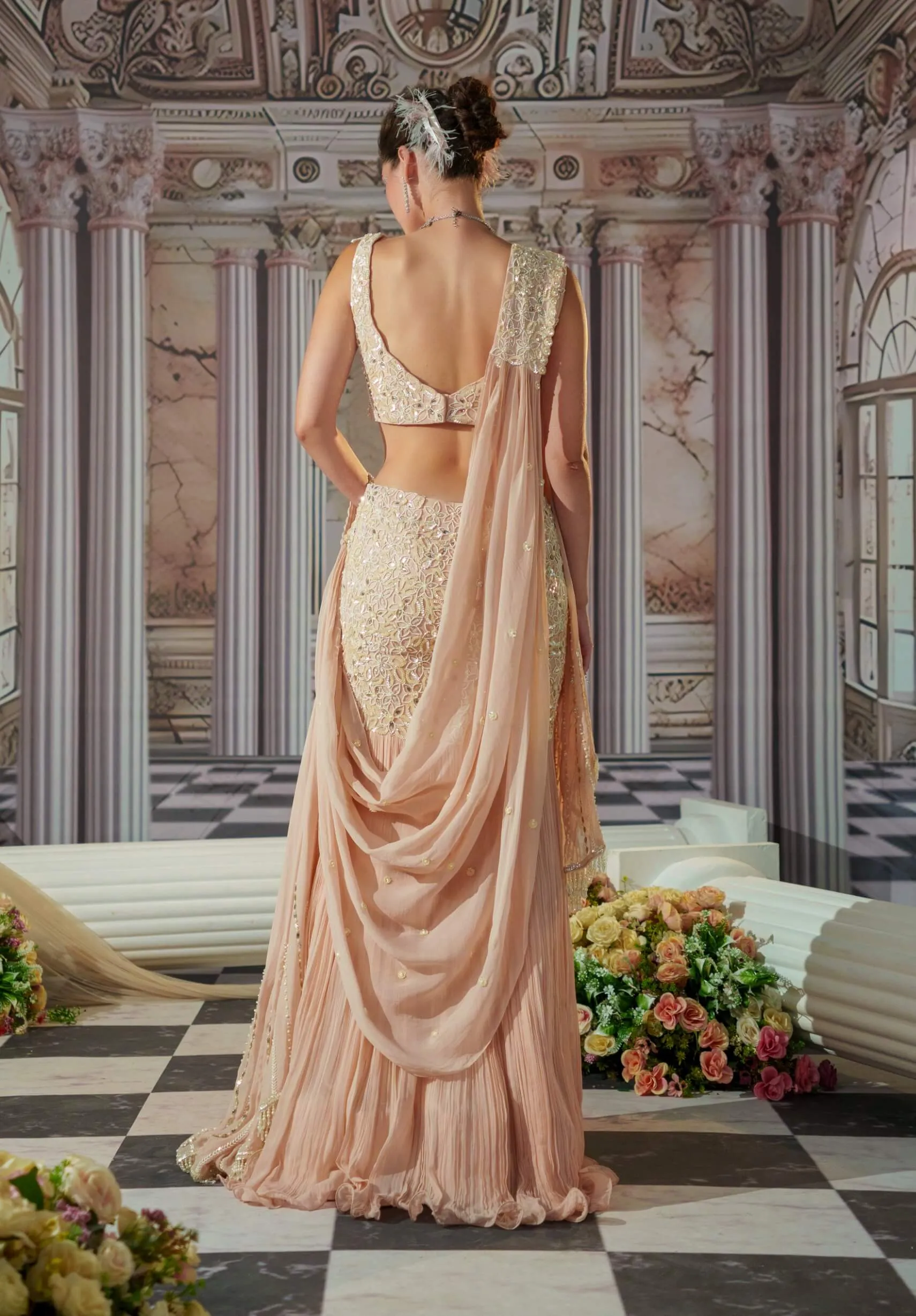 Exquisite rose pink lehenga set