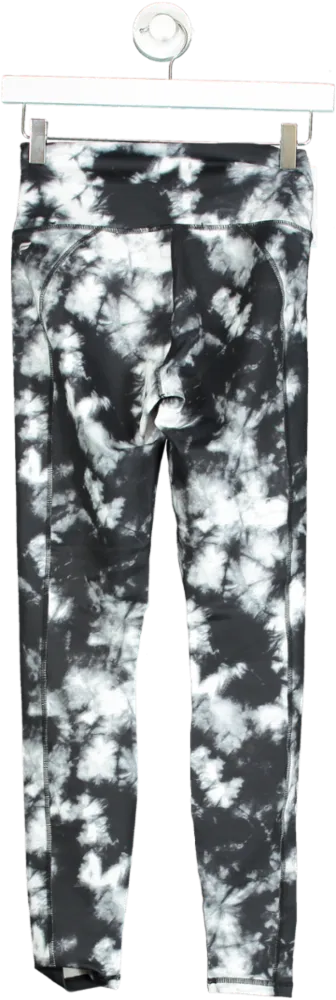 Fabletics Black & White Tie-Dye Powerhold Leggings XS