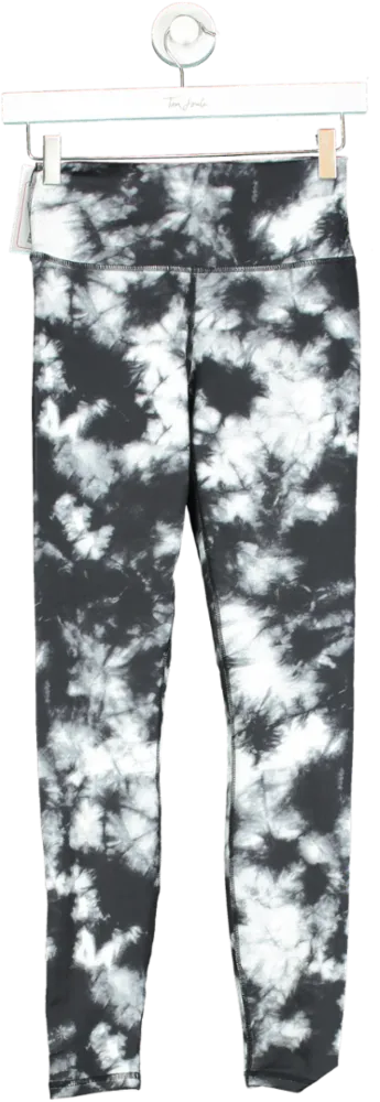 Fabletics Black & White Tie-Dye Powerhold Leggings XS