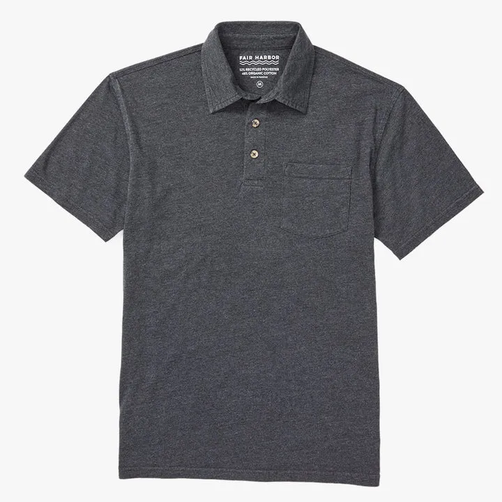 Fair Harbor The Atlantic Polo - Charcoal