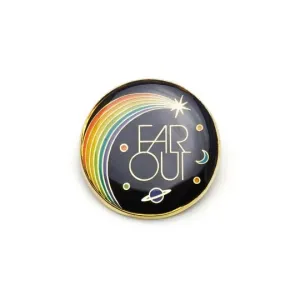 Far Out Retro Style Enamel Pin