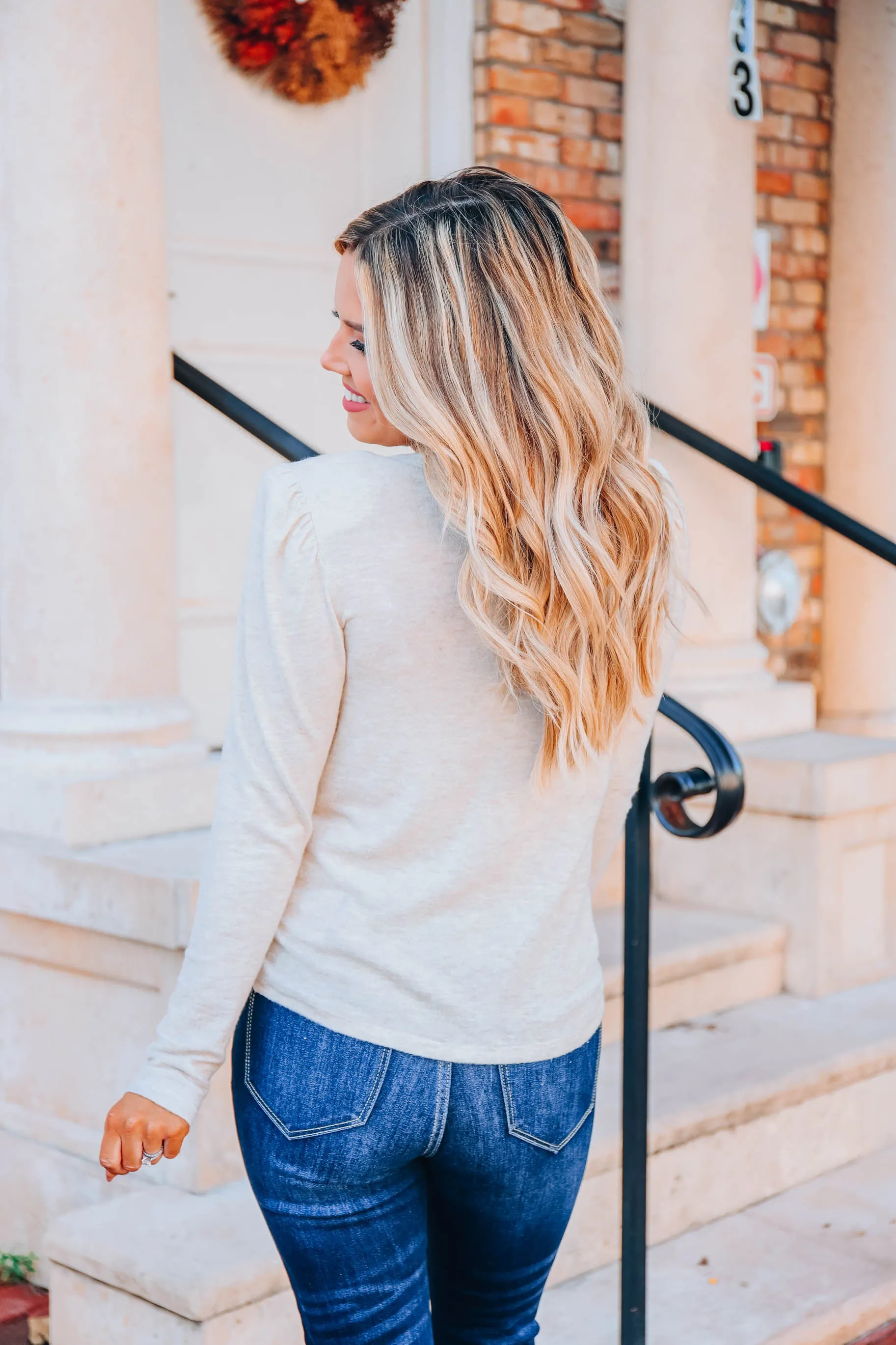 Fashion Flashback Top- Oatmeal