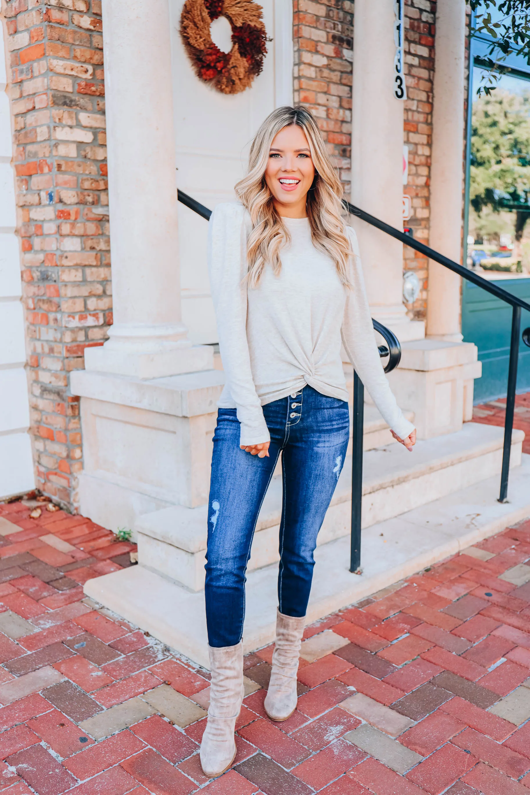 Fashion Flashback Top- Oatmeal