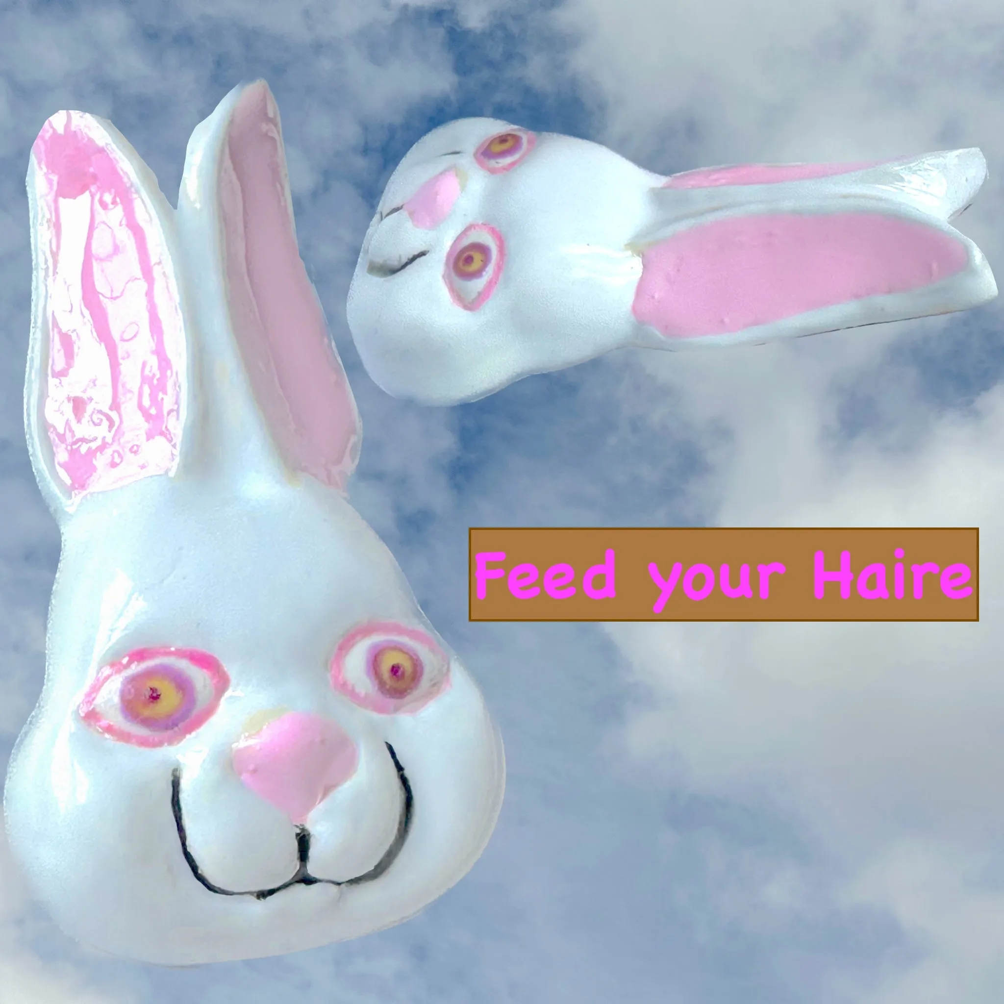 Feed Your Haire (Pop Art Bunny Rabbit Face)