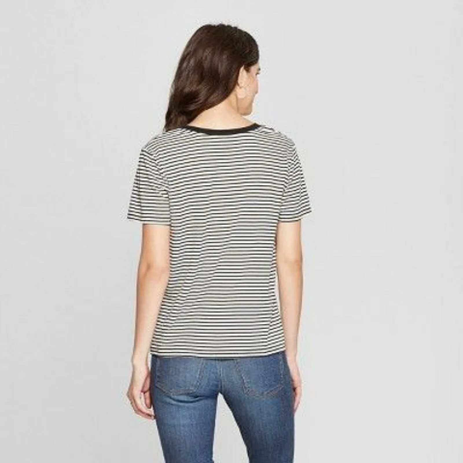 Fifth Sun Women's Short Sleeve YOU HAD ME AT BONJOUR Striped Graphic T-Shirt