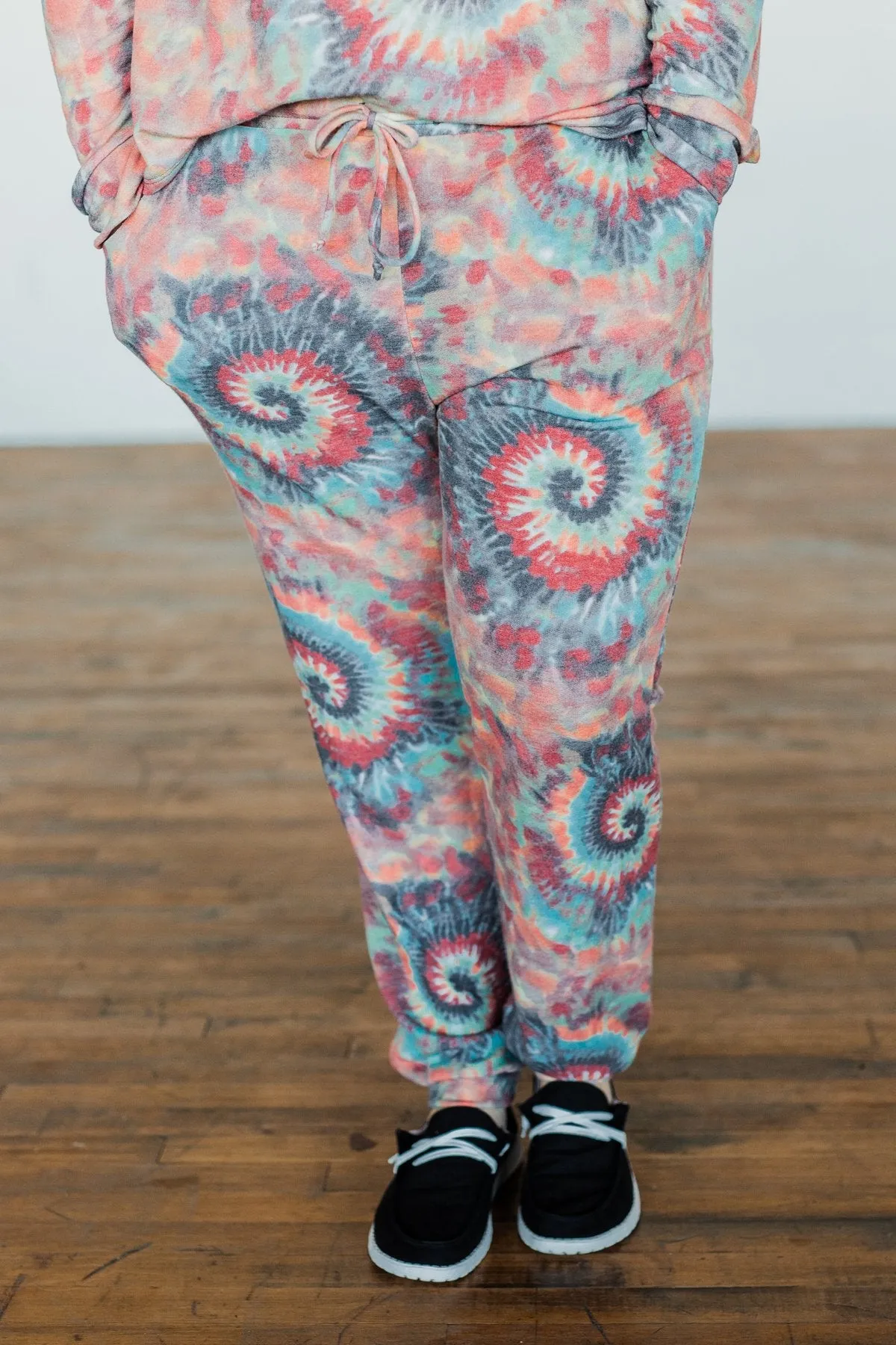 Follow The Sun Tie Dye Joggers- Multi-Color