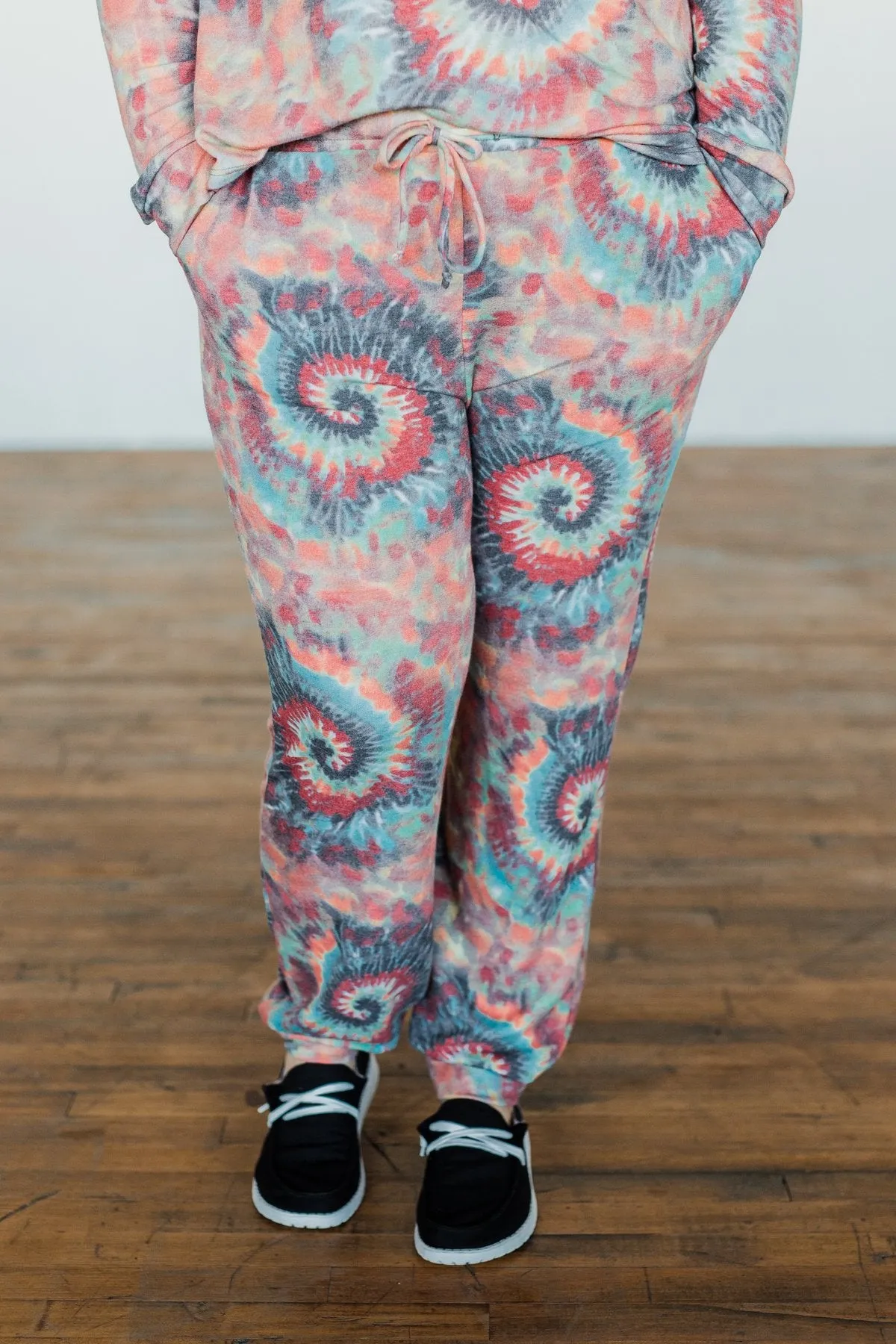 Follow The Sun Tie Dye Joggers- Multi-Color