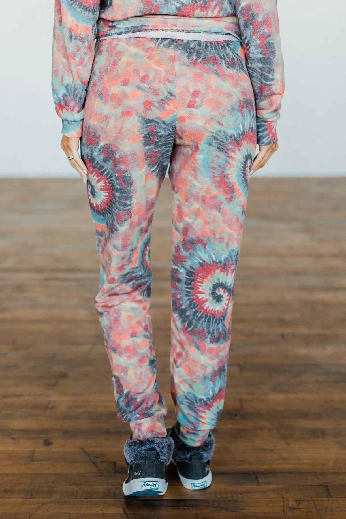 Follow The Sun Tie Dye Joggers- Multi-Color