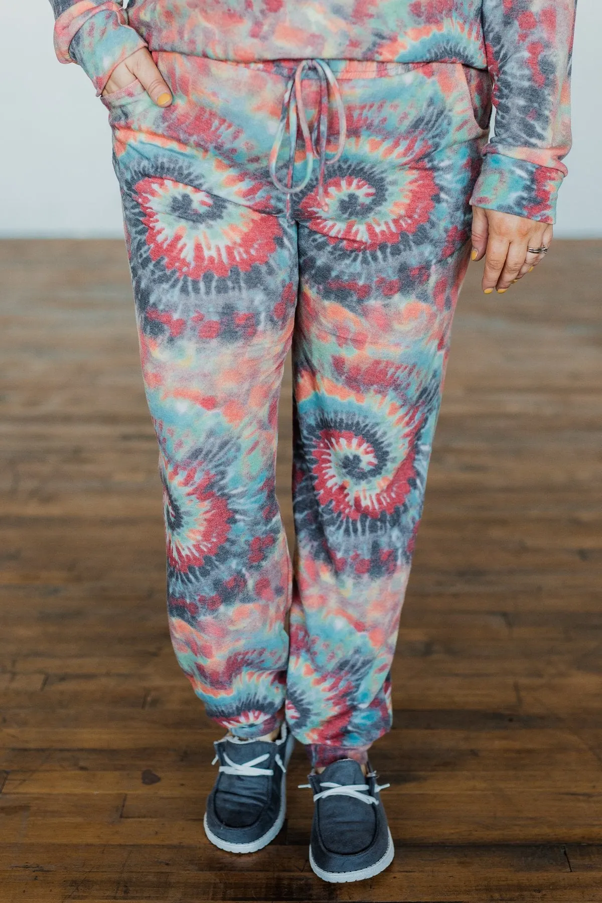 Follow The Sun Tie Dye Joggers- Multi-Color