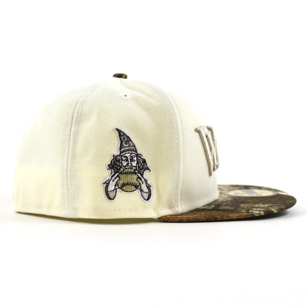 Fort Wayne Wizards New Era 59Fifty Fitted Hat (Chrome White Real Tree Camo Green Under Brim)