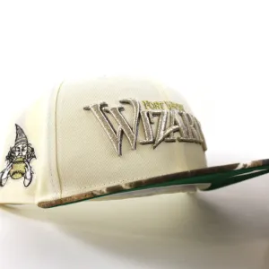 Fort Wayne Wizards New Era 59Fifty Fitted Hat (Chrome White Real Tree Camo Green Under Brim)