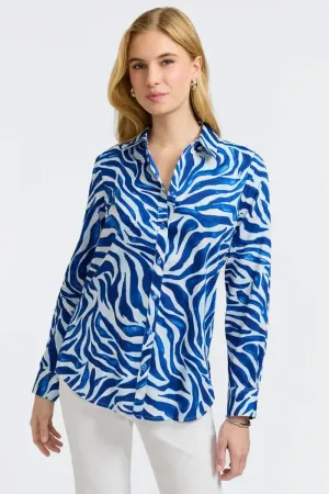 Foxcroft Zoey Tonal Zebra Shirt