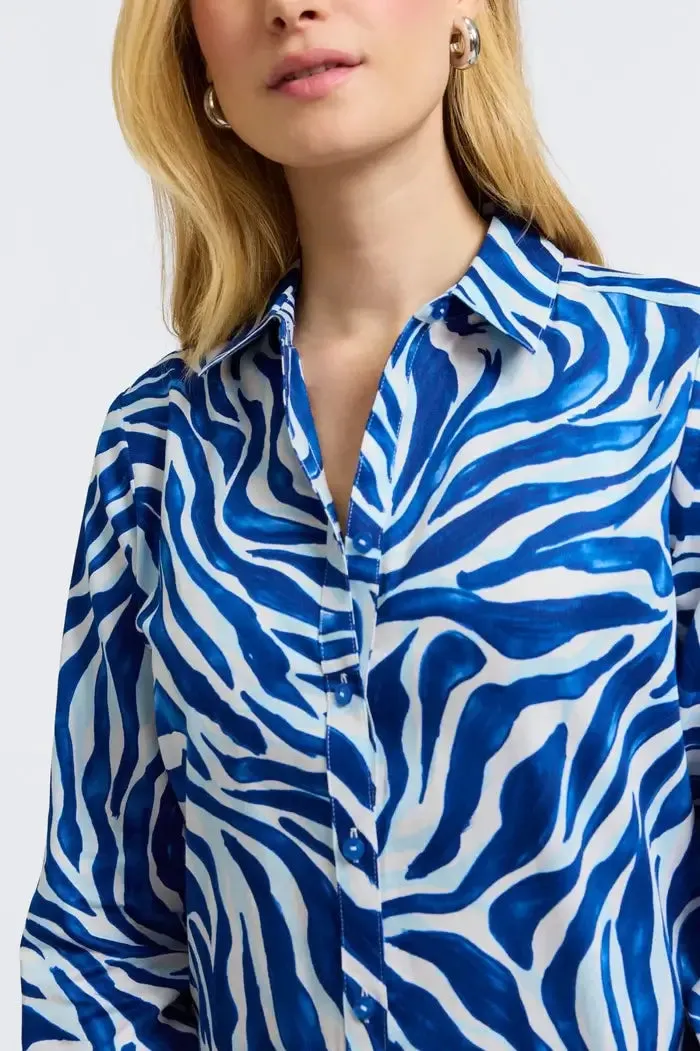 Foxcroft Zoey Tonal Zebra Shirt