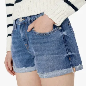 Frame Le Grand Garcon Mid Rise Denim Shorts, Blue, Women’s 28