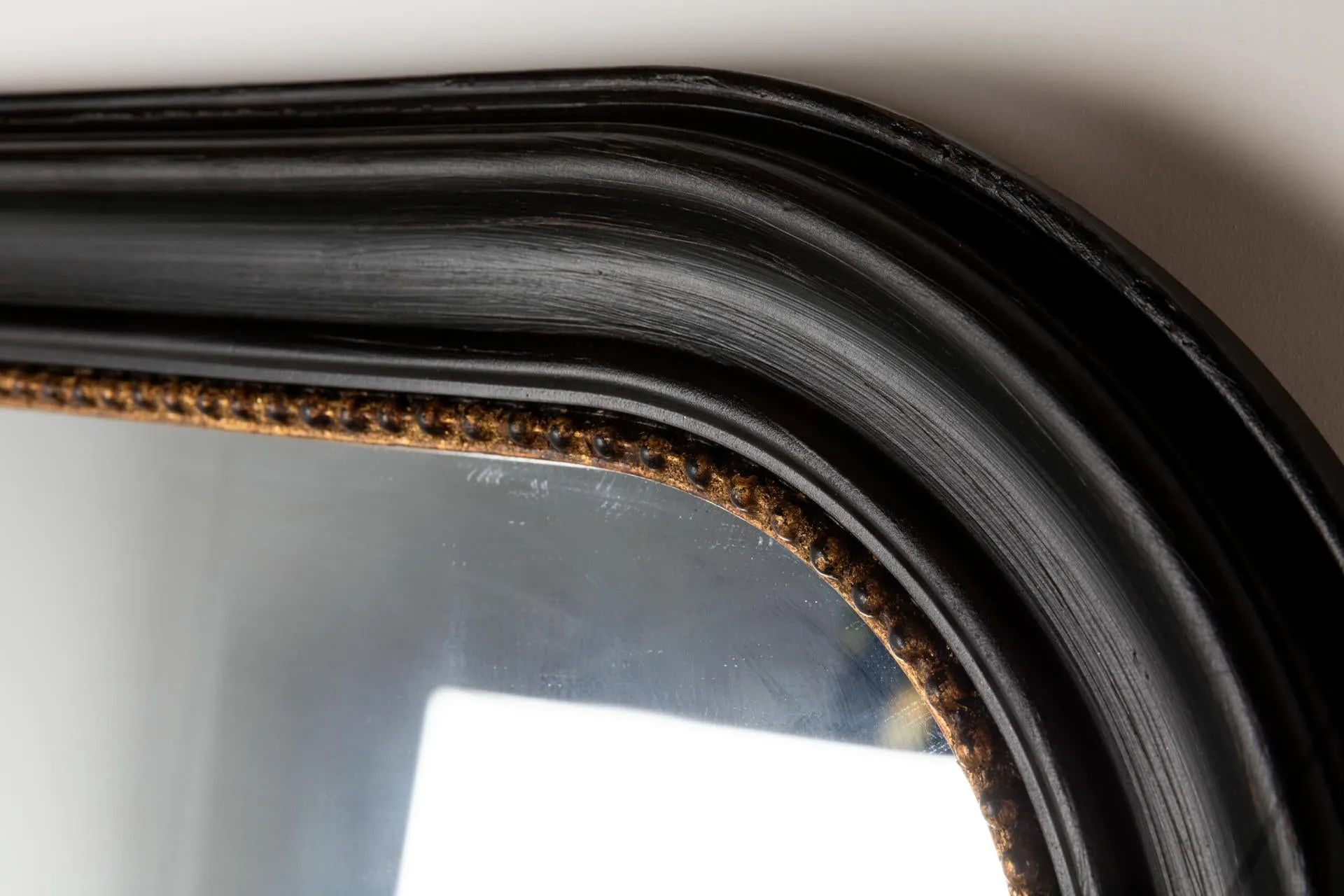 French Louis Philippe Grand Napoleon Mirror in Black