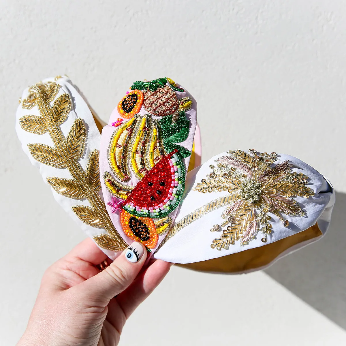 Fruit Salad Beaded Headband - Pink