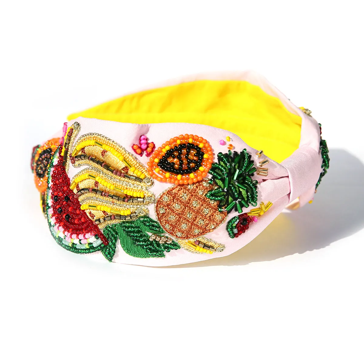 Fruit Salad Beaded Headband - Pink