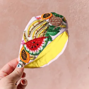 Fruit Salad Beaded Headband - Pink