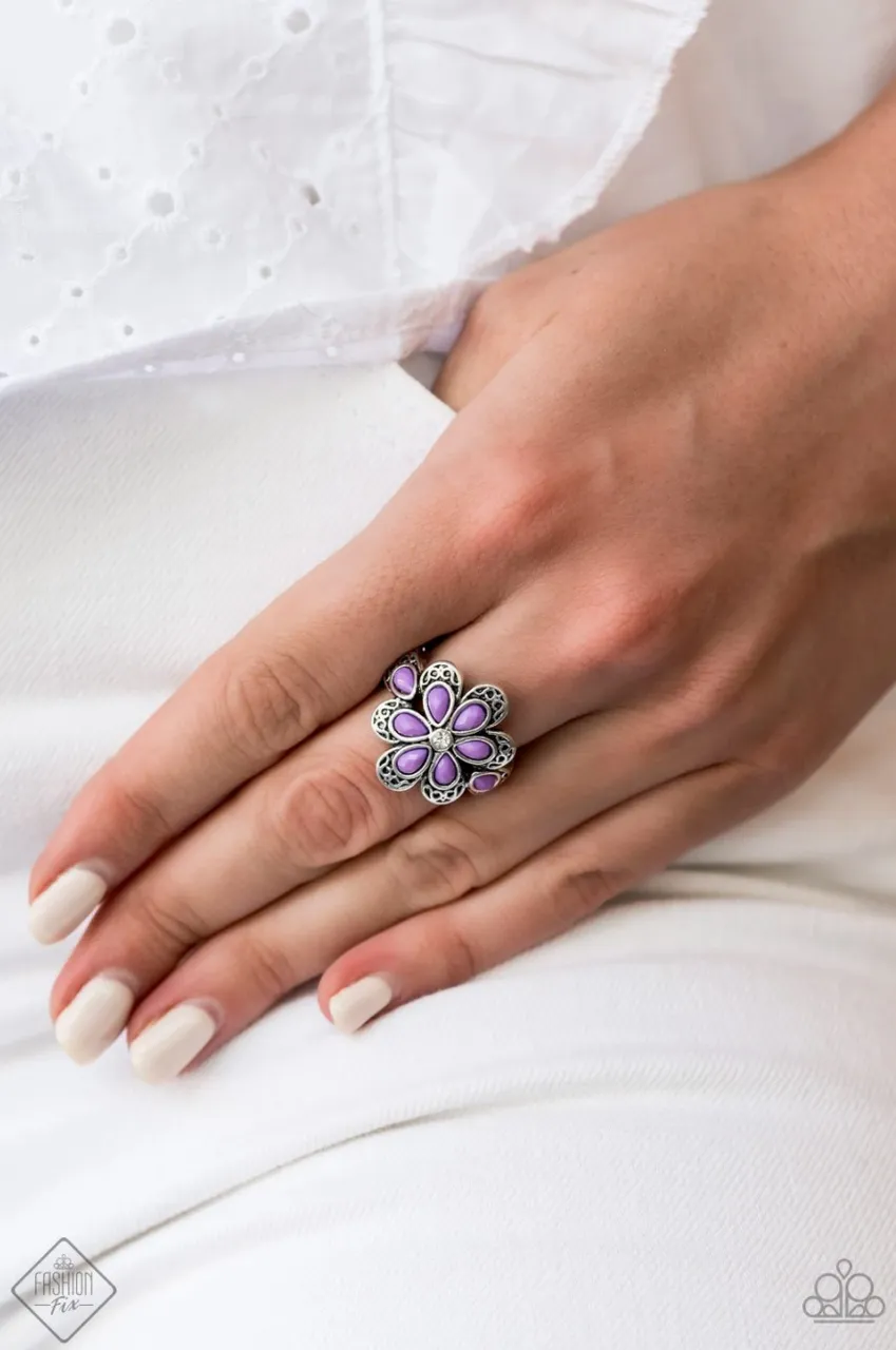 Fruity Florals Purple Paparazzi Ring