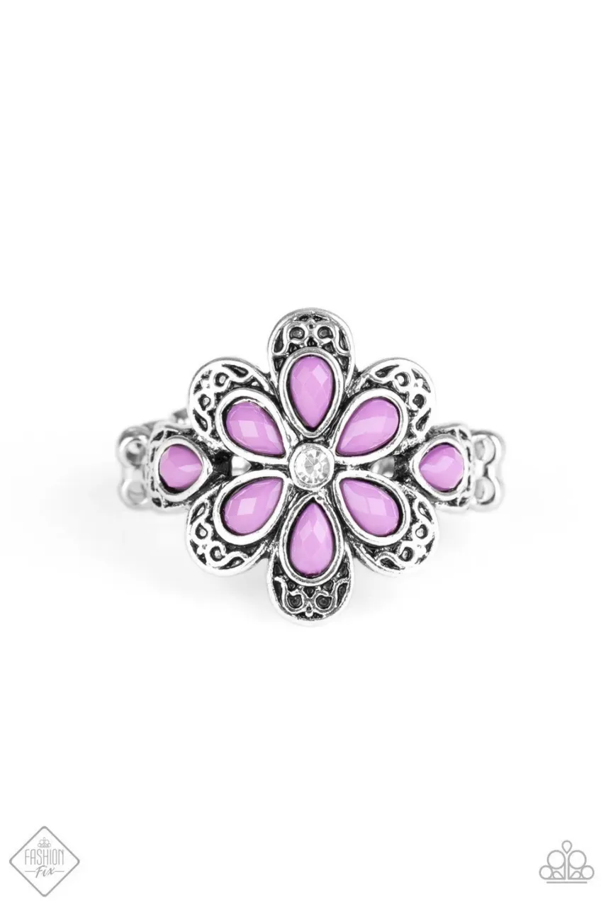 Fruity Florals Purple Paparazzi Ring