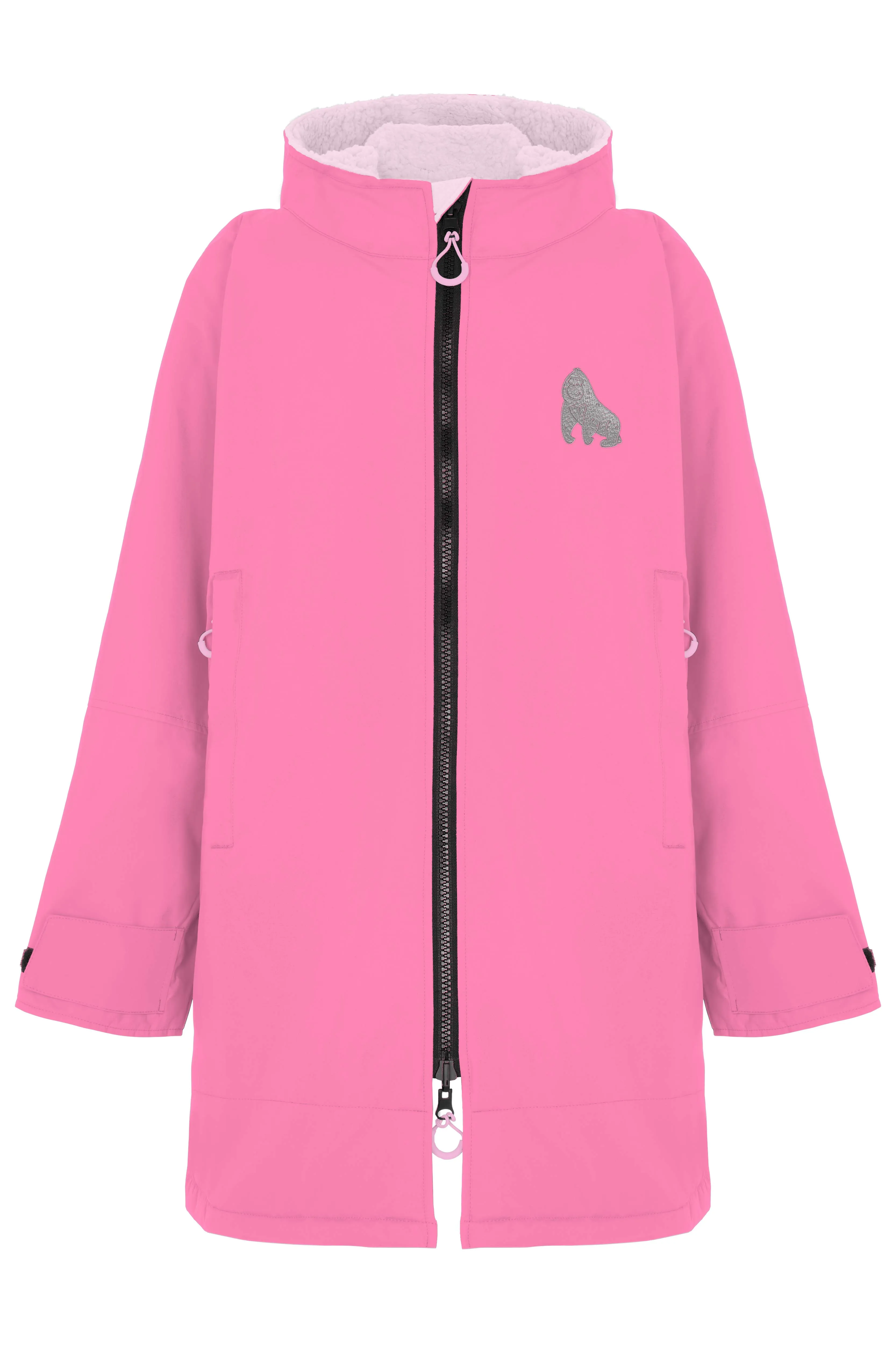 Full Zip ECO Waterproof Dry Changing Robe - Kids - Pink  (age 1 to 12)