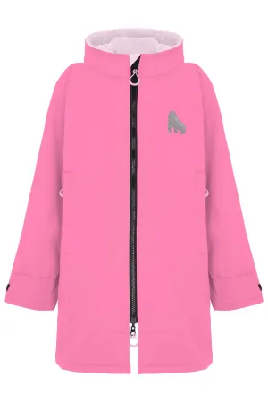 Full Zip ECO Waterproof Dry Changing Robe - Kids - Pink  (age 1 to 12)