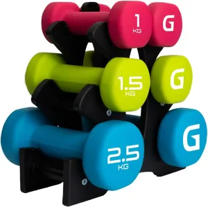 Gallant Hand Weights Dumbbell Set with Rack - 1KG, 1.5KG, 2.5KG Pair - Weight Set with Rack