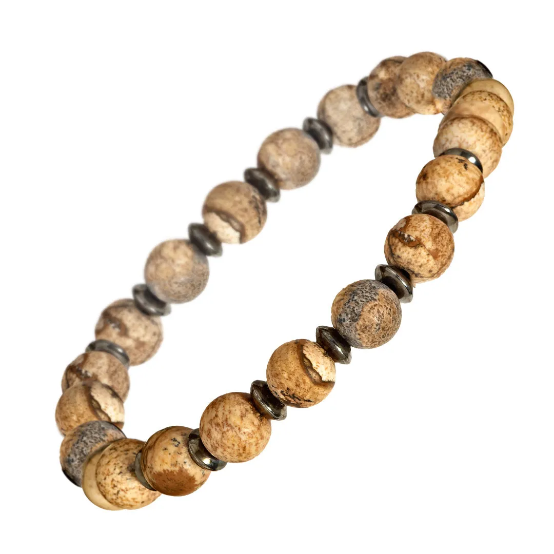 Gemstone Bead Bracelet with Alternating Accent Beads | Jan Leslie
