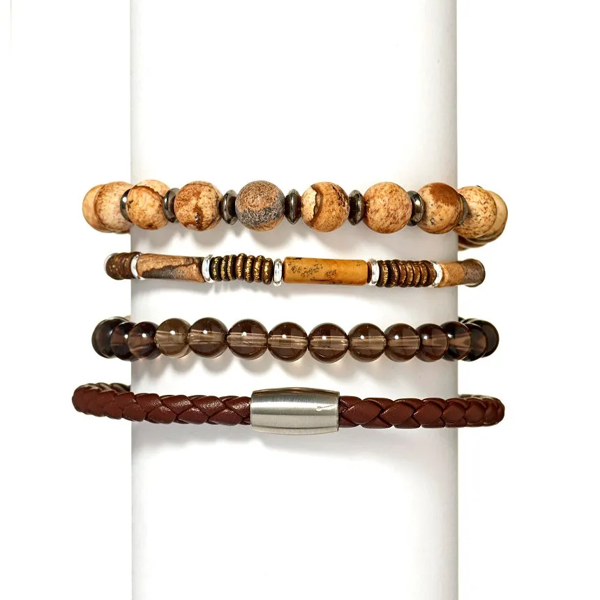 Gemstone Bead Bracelet with Alternating Accent Beads | Jan Leslie