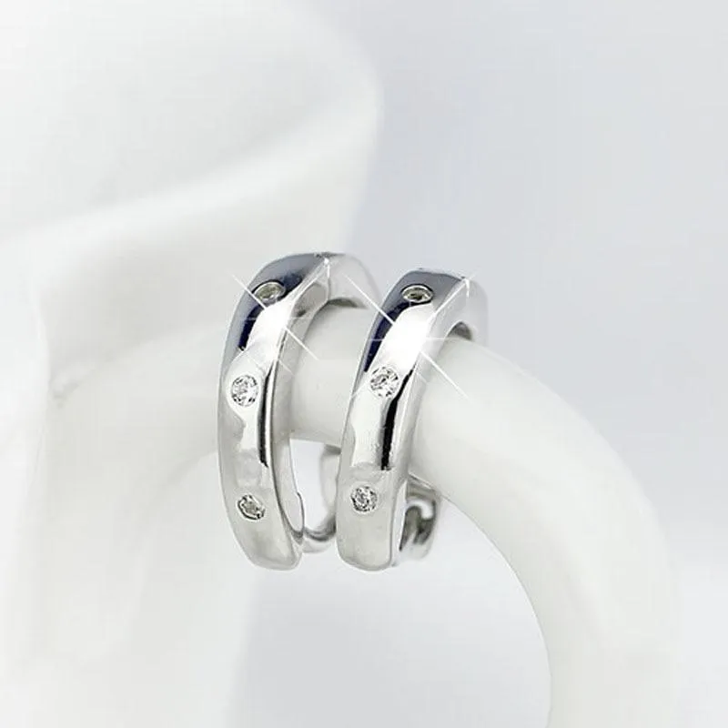 Genuine 925 Sterling Silver Jewelry Elegant Accessories Women Fashion Lady Silver Stud Earrings Buy A Gift