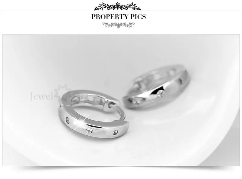 Genuine 925 Sterling Silver Jewelry Elegant Accessories Women Fashion Lady Silver Stud Earrings Buy A Gift