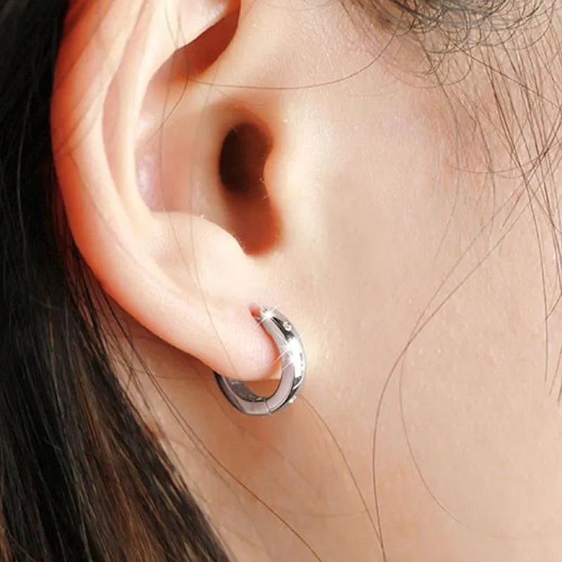 Genuine 925 Sterling Silver Jewelry Elegant Accessories Women Fashion Lady Silver Stud Earrings Buy A Gift