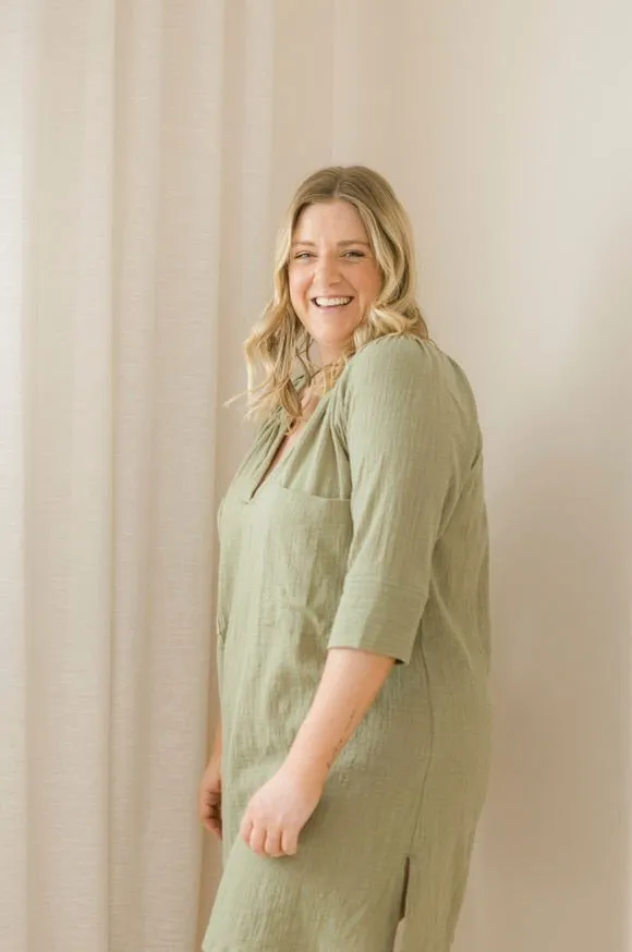 Giselle Tunic Top - Khaki