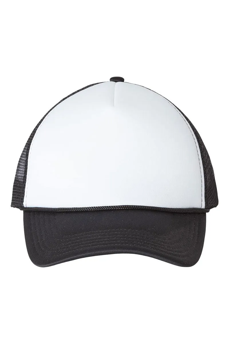 Glitzy Mardi Gras Bow Foam Mesh Back Trucker Cap