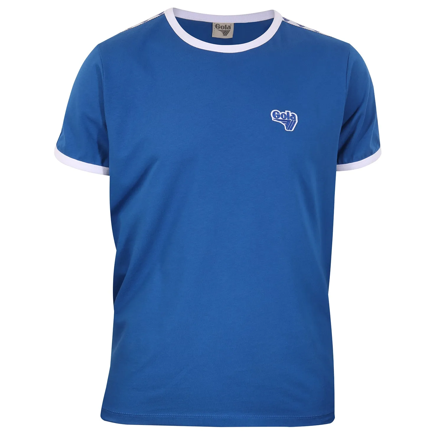 Gola Mens Blue Taped Retro Ringer T Shirt