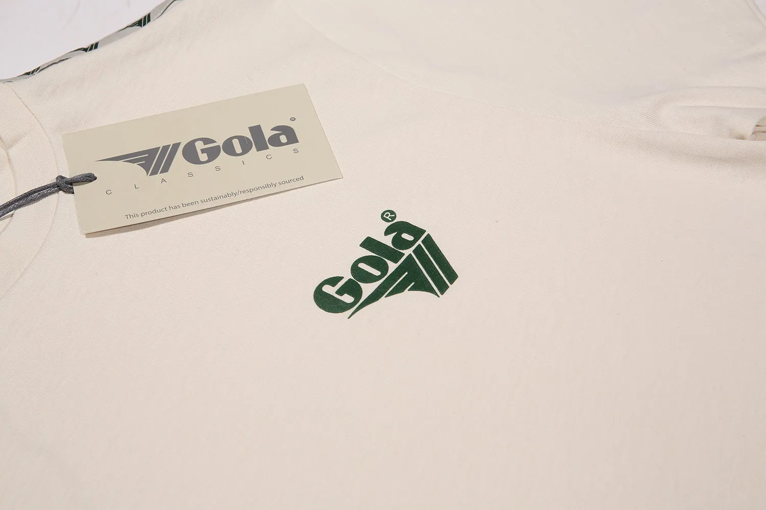 Gola Mens Ecru Taped Retro T Shirt