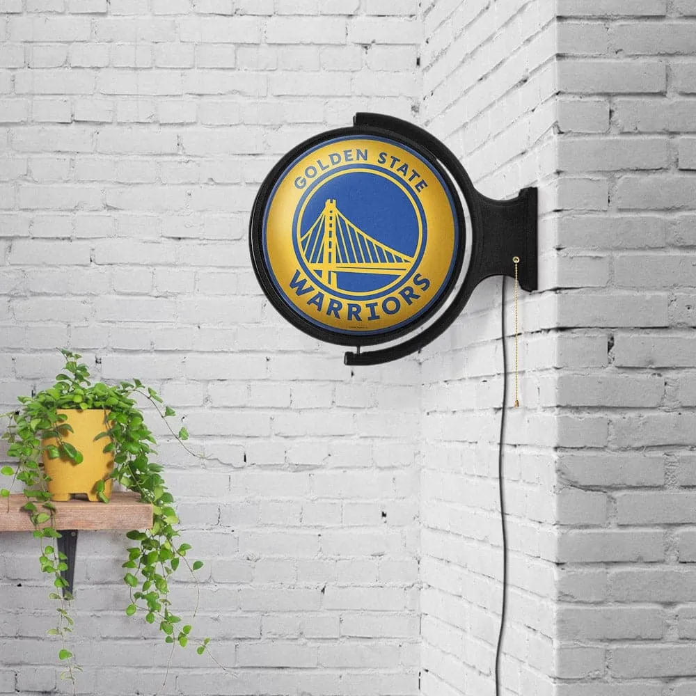Golden State Warriors: Original Round Rotating Lighted Wall Sign