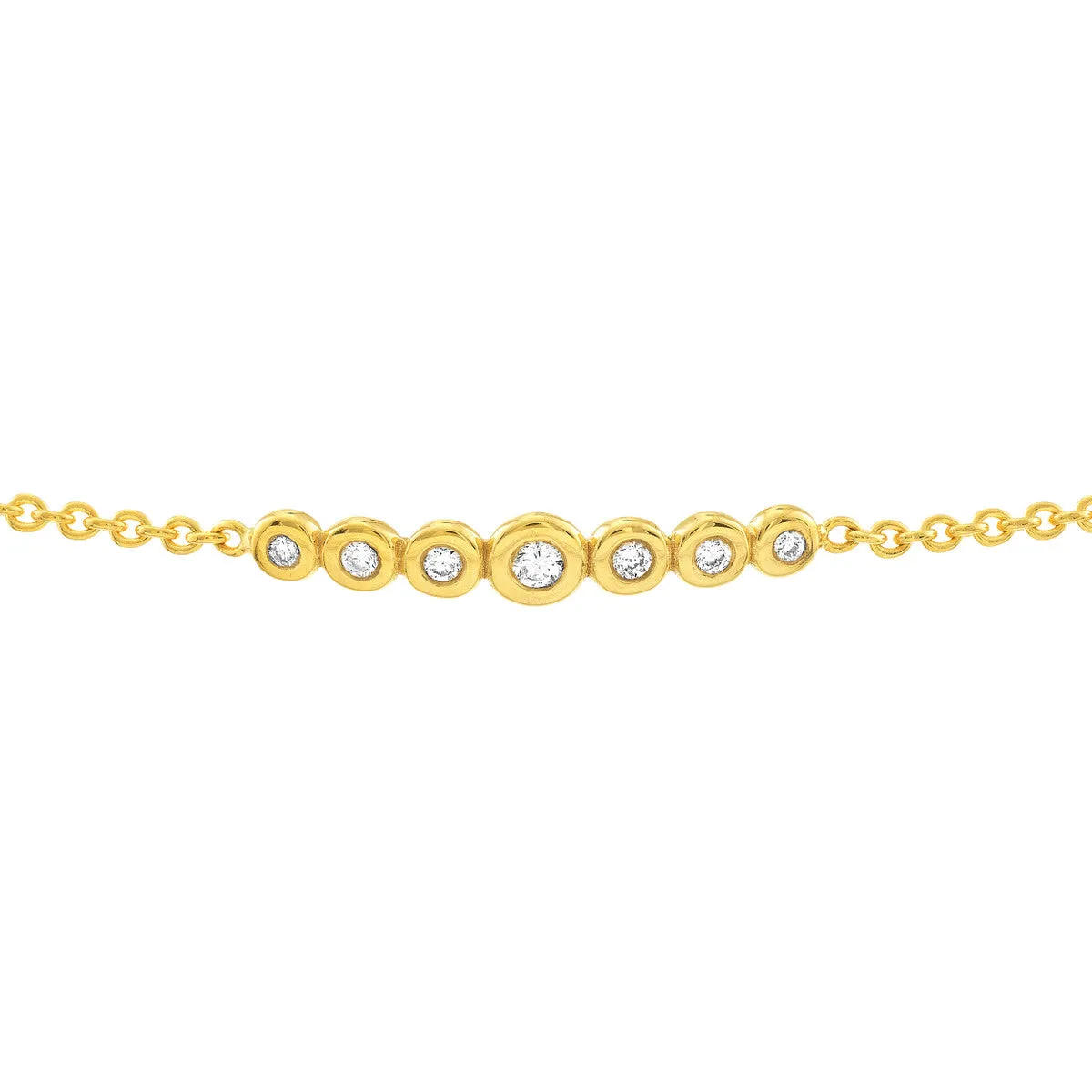 Graduated 1/10tcw Diamond Bezel Bolo Bracelet
