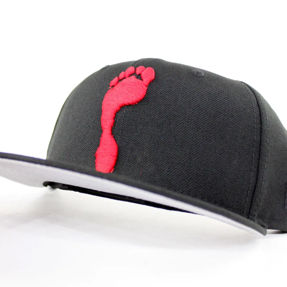 HalfTime Peddlers New Era 59Fifty Fitted Hat (Black Red Gray Under Brim)