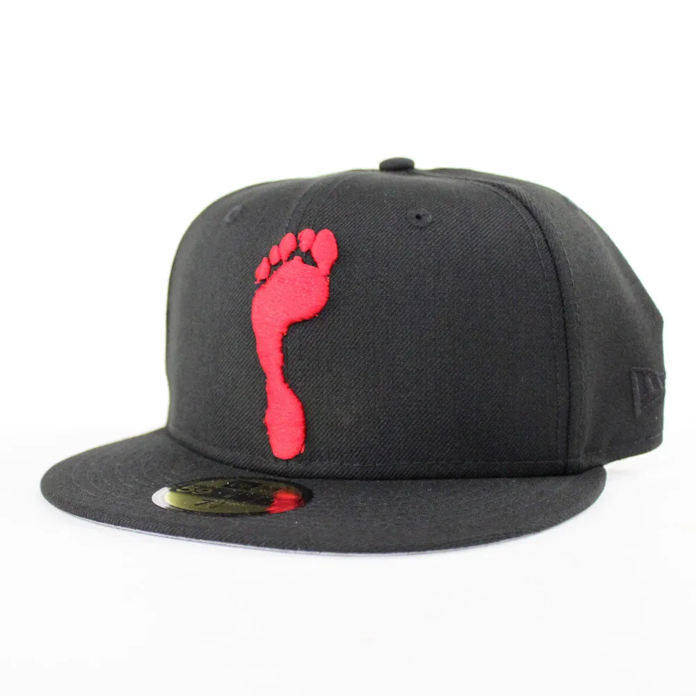 HalfTime Peddlers New Era 59Fifty Fitted Hat (Black Red Gray Under Brim)