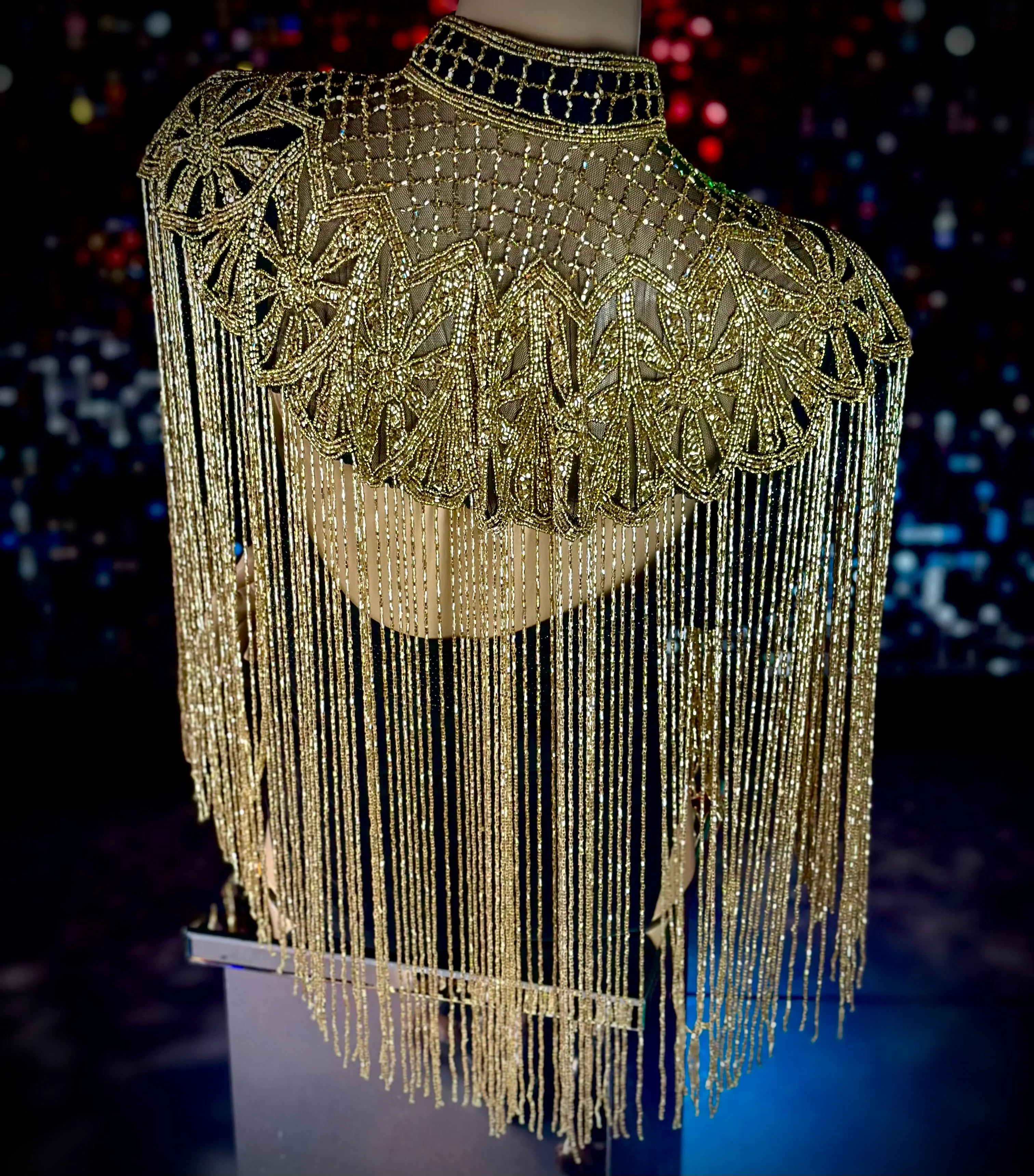 Hand beaded cape