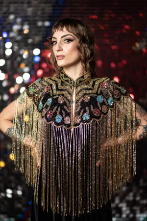 Hand beaded cape