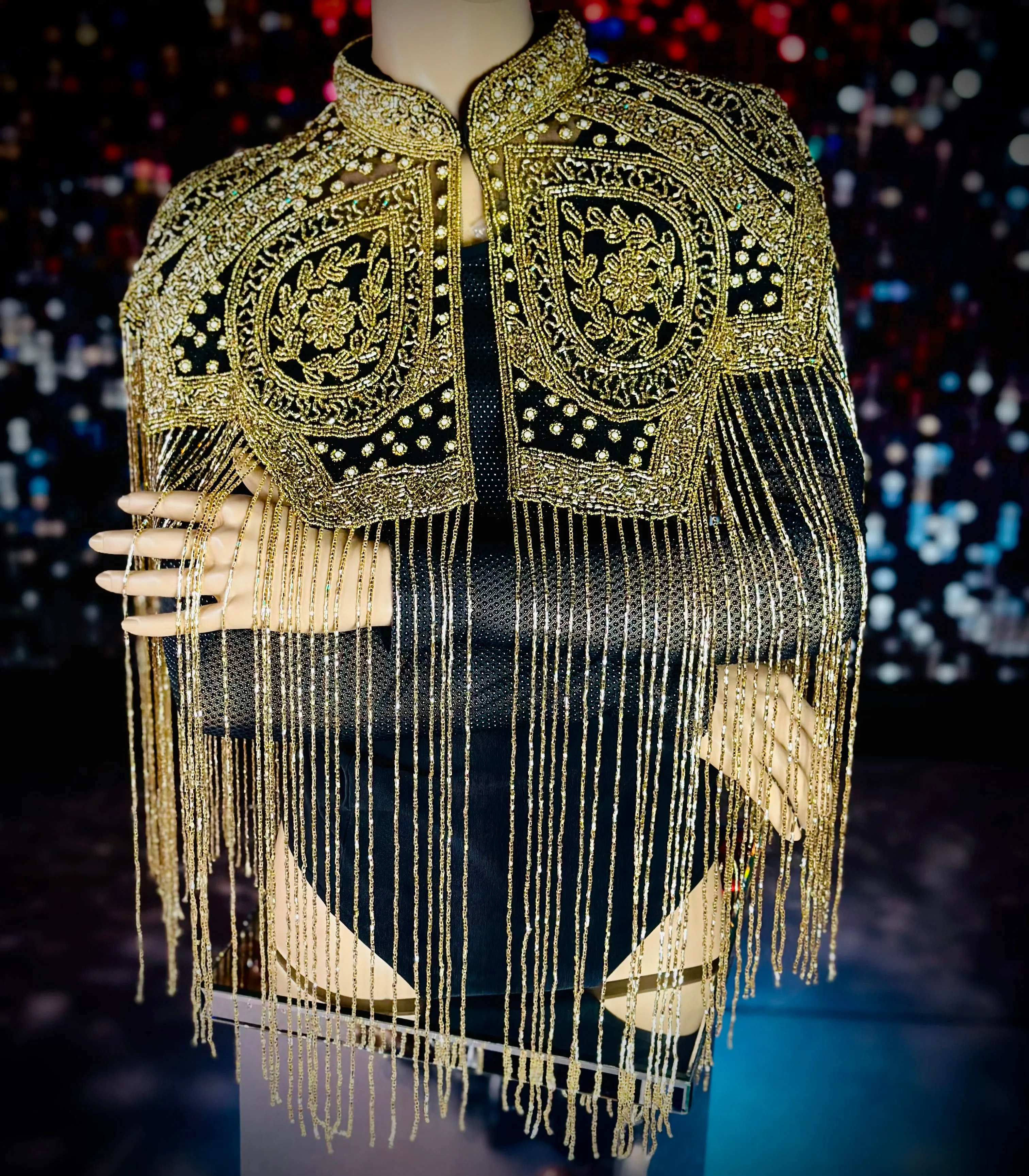 Hand beaded cape