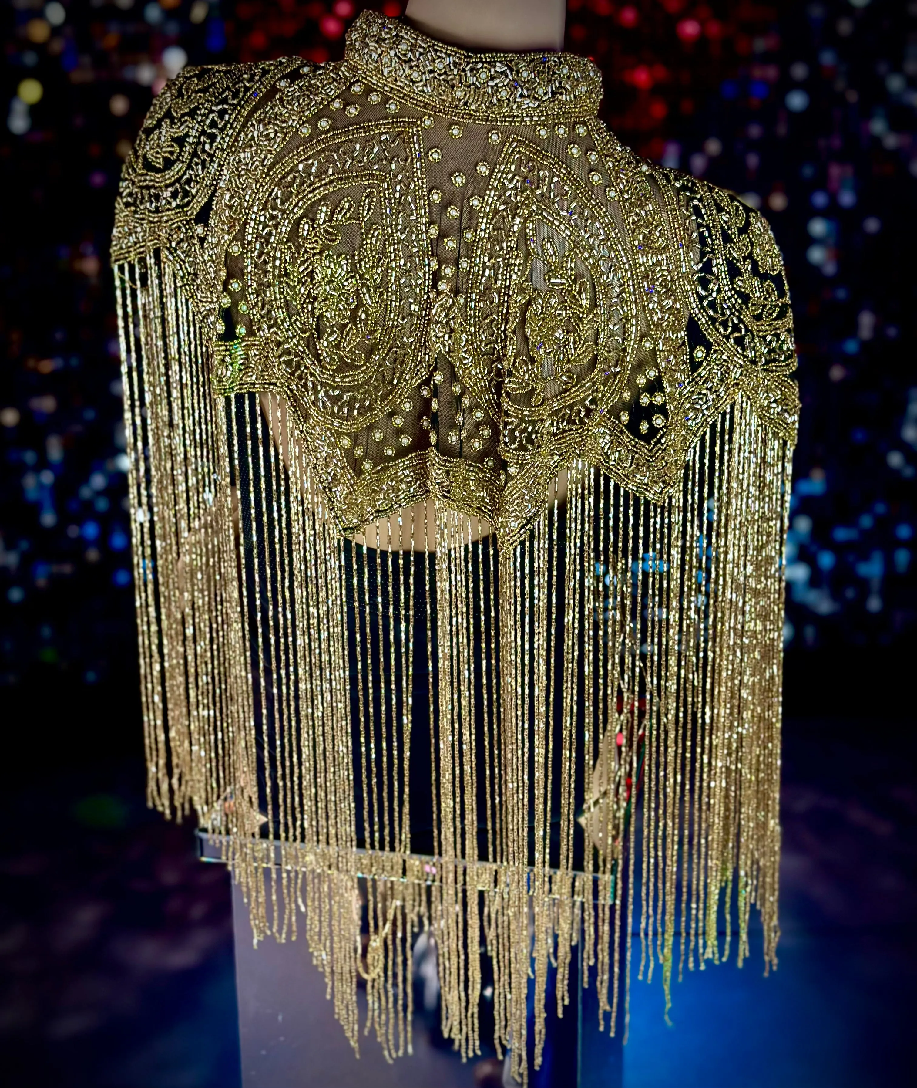 Hand beaded cape